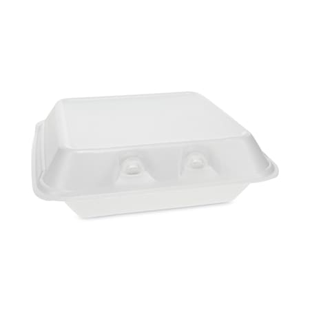 Pactiv SmartLock Foam Hinged Container, Small, 7.5x8x2.63, 1-Comp, Wht, PK150 YHLW07010000